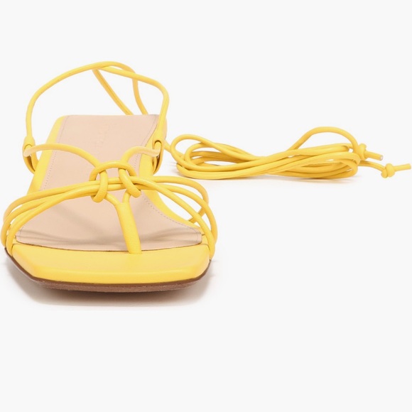 Veronica Beard Foley Ankle Tie Sandal Color Pineapple - Picture 7 of 12